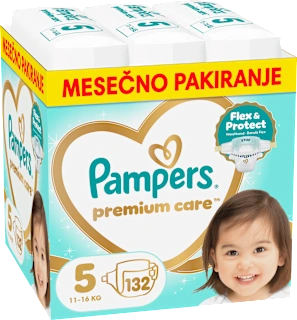 Plenice velikost 5 - mesečno pakiranje (11-16 kg), 132 kos