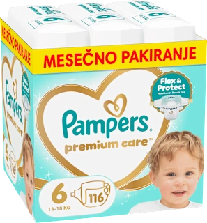 Plenice velikost 6 - mesečno pakiranje (13-18 kg), 116 kos