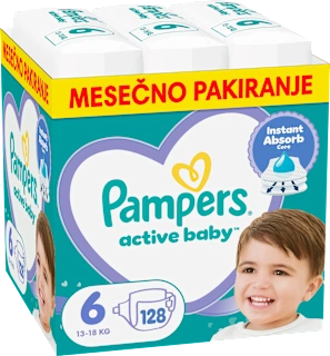 Plenice velikost 6 - mesečno pakiranje (13-18 kg), 128 kos