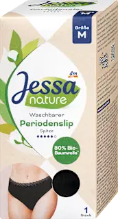 Pralne menstrualne spodnjice Nature, velikost M, črne, 1 kos