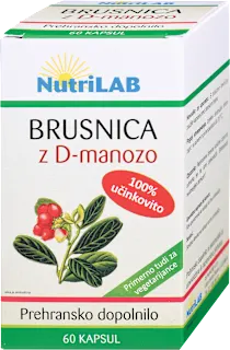 Prehransko dopolnilo Brusnica z D-manozo, 60 kos