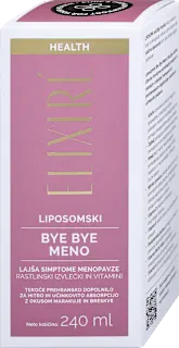 Prehransko dopolnilo BYE BYE MENO z okusom marakuje, vanilije in bele breskve, 240 ml