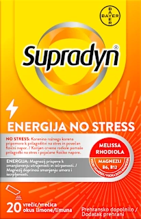 Prehransko dopolnilo Energija No Stress, 20 kos