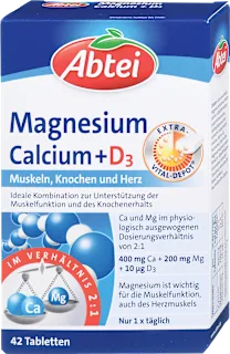 Prehransko dopolnilo Magnezij, Kalcij + D3, 42 kos