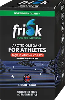 Prehransko dopolnilo omega-3 za športnike, K2 & D3, okus limone, tekoče, 50 ml