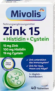 Prehransko dopolnilo s cinkom, histidinom in cisteinom, s podaljšanim sproščanjem, 19 g