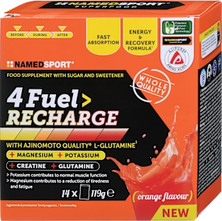 Prehransko dopolnilo v prahu 4Fuel> RECHARGE, s sladkorjem in sladili, 14 kos