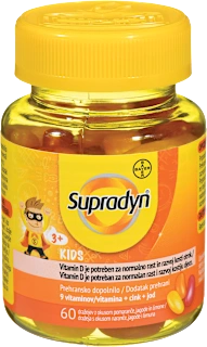 Prehransko dopolnilo z vitamini in minerali Kids, v obliki dražejev, 60 kos