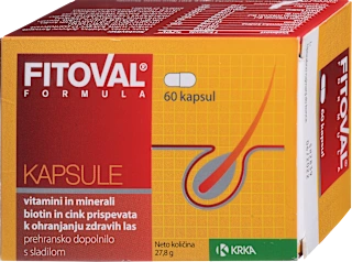 Prehransko dopolnilo z vitamini in minerali za zdrave lase, 60 kos