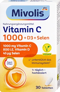 Prehransko dopolnilo z vitaminoma C in D3 ter selenom v obliki tablet, 30 kos