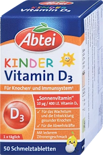 Prehransko dopolnilo za otroke Vitamin D3, 50 kos