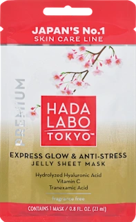 Premium maska za obraz v robčku Express Glow & Anti-stress, 1 kos