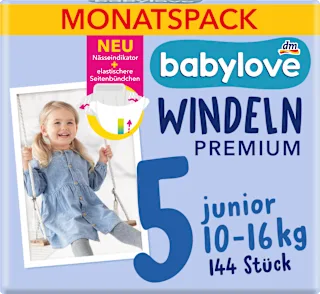 Premium plenice 5 junior (10-16 kg) - mesečno pakiranje, 144 kos