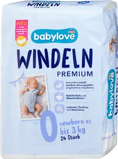 Premium plenice velikost 0 newborn xs (do 3 kg), 24 kos