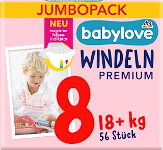 Premium plenice xxxl 8, 18+ kg - jumbo pakiranje, 56 kos