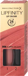 Rdečilo za ustnice Lipfinity Lip Colour 006 Always Delicate, 1 set