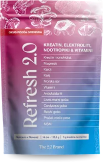 Refresh 2.0, okus rdeča grenivka, 128,5 g