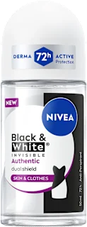 Roll-on deodorant Black & White Invisible Authentic, 50 ml