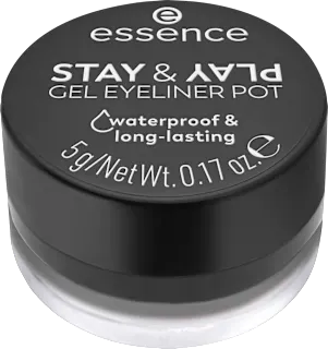 Črtalo za oči v gelu STAY & PLAY, 01 Black, 5 g