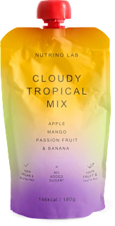 Sadna kaša CLOUDY TROPICAL MIX - jabolko, mango, pasijonka in banana, 180 g