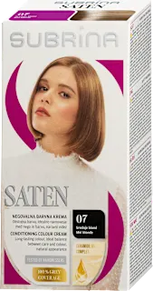 Saten barva za lase 07 Srednje Blond, 1 kos