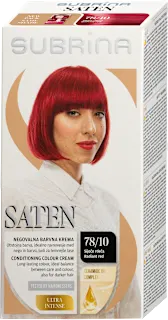 Saten barva za lase 78/10 Sijoče Rdeča, 1 kos