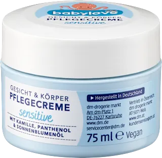 Sensitive negovalna krema za obraz in telo s kamilico, 75 ml