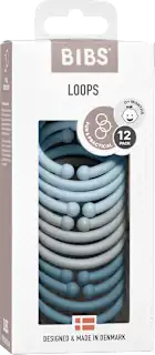 Set igralnih obročkov Loops - Cloud, Baby Blue, Petrol, 12 kos