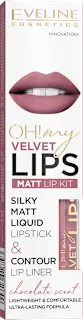 Set za ličenje ustnic OH! my VELVET Lips MATT LIP KIT 13 Brownie Biscotti, 4,5 ml