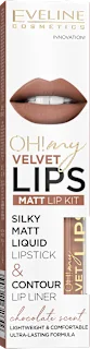 Set za ličenje ustnic OH! my VELVET Lips MATT LIP KIT 14 Choco Truffle, 4,5 ml