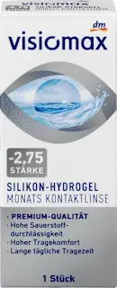 Silikon-hidrogel mesečna kontaktna leča, dioptrija -2,75, 1 kos