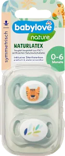 Simetrična tolažilna duda NATURALEX, 0-6 m, več različic, 2 kos