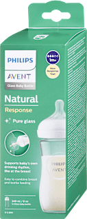 Steklena steklenička za dojenčke Natural Response 240 ml, 1m+, 1 kos