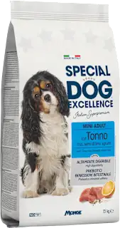 Suha hrana za majhne pse Mini Adult s tuno, 1,5 kg