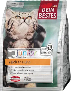 Suha hrana za mačke junior, bogata s kokošjo, 500 g