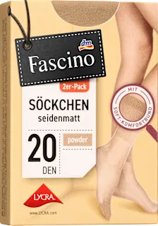 Svilnato mat nogavičke 20 DEN, 2 para, 39/42, puder, 1 kos