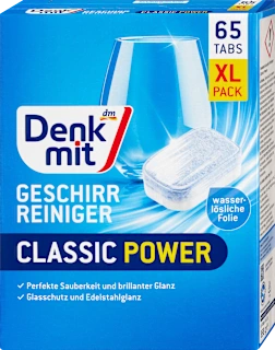Tablete za strojno pomivanje posode Classic Power, 65 kos