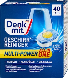Tablete za strojno pomivanje posode Multi-Power All in One, 40 kos