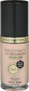 Tekoča podlaga Facefinity Flawless 3v1 N75 – Golden, 30 ml