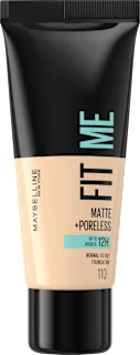 Tekoča podlaga FIT ME! Matte+Poreless, 110 Porcelain, 30 ml