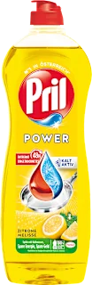 Tekoči detergent za ročno pomivanje posode Power z vonjem limone in melise, 750 ml
