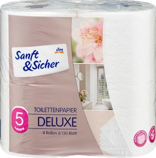 Toaletni papir Deluxe, 4 x 130, 4 kos