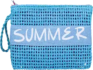Torba za na plažo z napisom Summer v modri barvi, 1 kos