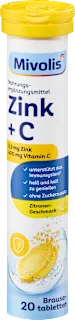 Šumeče tablete cink + vitamin C, 20 kos
