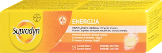 Šumeče tablete Energija s koencimom Q10, 15 kos