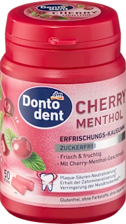 Žvečilni gumi brez sladkorja Cherry Menthol, 50 kos