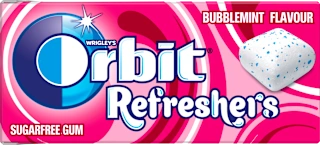 Žvečilni gumiji brez sladkorja Refreshers Bubblemint, 7 kos