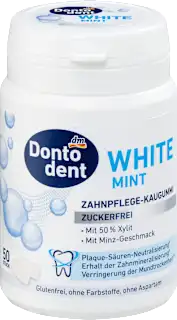 Žvečilni gumiji brez sladkorja WHITE MINT, s sladili, 50 kos