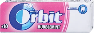 Žvečilni gumiji Bubblemint, 10 kos