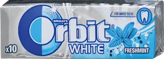 Žvečilni gumiji White Freshmint, 10 kos